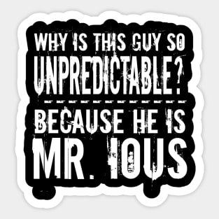 Mr. IUS funny play word Sticker